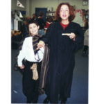 Gloria with one of her students